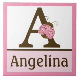 Personalised Mod Ladybug Letter Name Tile