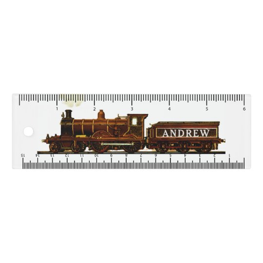personalised model railroad train ruler Zazzle.co.uk