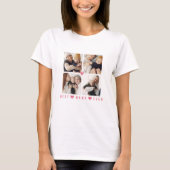 Personalised Modern 4-Photo 'Best Nana Ever' T-Shirt (Front)