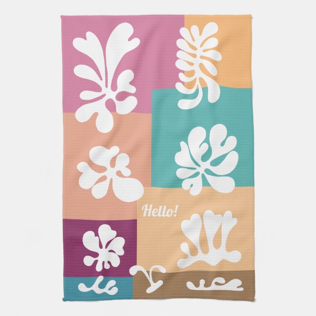 Personalised Modern Abstract Colourful Design | Tea Towel (Vertical)