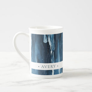 Personalised Modern Abstract Paint Bone China Mug
