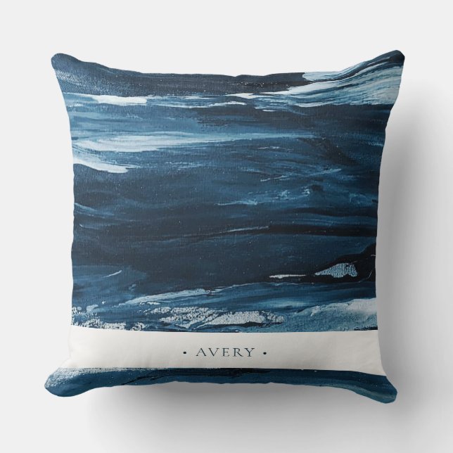 Personalised Modern Abstract Paint design Cushion (Front)