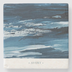 Personalised Modern Abstract Paint Stone Coaster