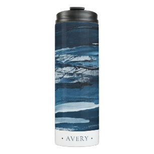 Personalised Modern Abstract Paint Thermal Tumbler