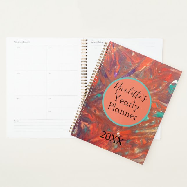 Personalised Modern Abstract Painting Planner (Display)