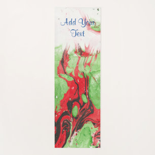 Personalised Modern Abstract Template Red Green Yoga Mat