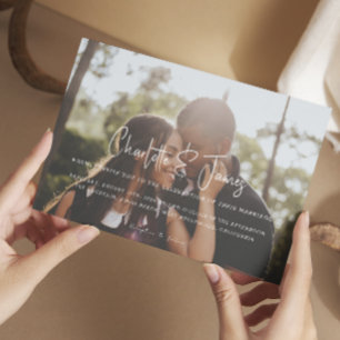 Personalised Modern and Stylish Photo Wedding Invitation