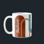 Personalised Modern Arches Terracotta Coffee Mug<br><div class="desc">Personalised Modern Arches Terracotta Mug.</div>