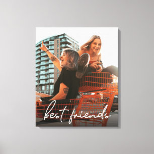 Personalised Modern best friends photo Canvas Print