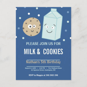 Personalised modern birthday party invitation postcard