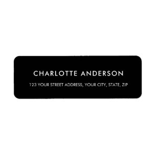 Personalised Modern black minimalist elegant