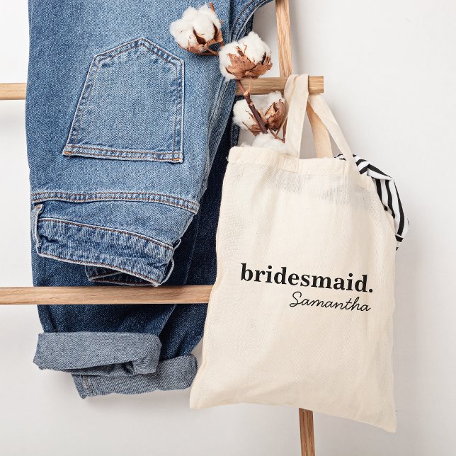 Personalised Modern Boho Bridal Shower Bridesmaid Tote Bag (personalised bridesmaid proposal gift, bridesmaid tote bag)