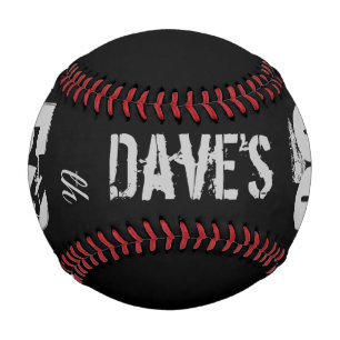 Personalised Modern Bold Black 50th Birthday Name  Baseball