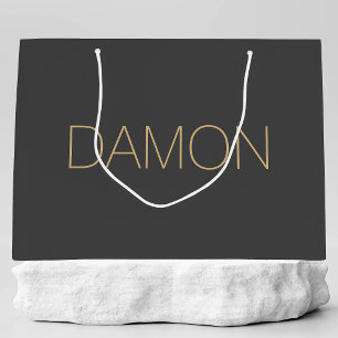 Personalised Modern Bridal Party Groomsman Wedding Large Gift Bag