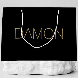 Personalised Modern Bridal Party Groomsman Wedding Large Gift Bag