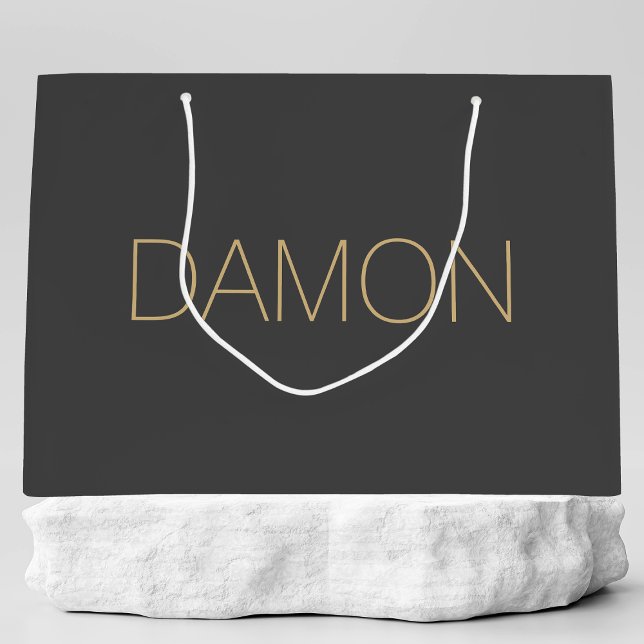 Personalised Modern Bridal Party Groomsman Wedding Large Gift Bag (Creator Uploaded)