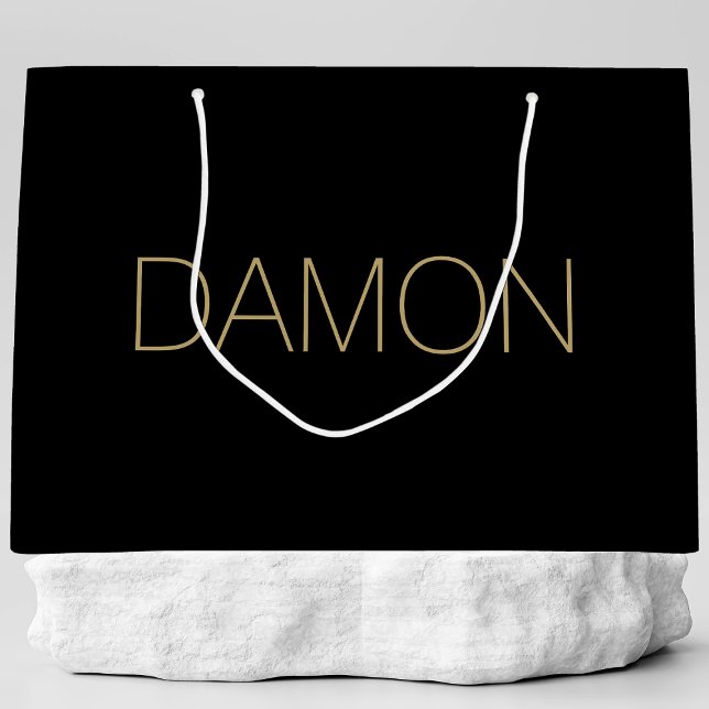 Personalised Modern Bridal Party Groomsman Wedding Large Gift Bag (Creator Uploaded)