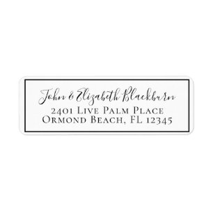 Personalised Modern Calligraphy Return Address