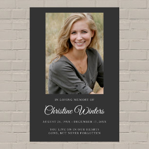 Personalised Modern Celebration of Life Funeral Poster