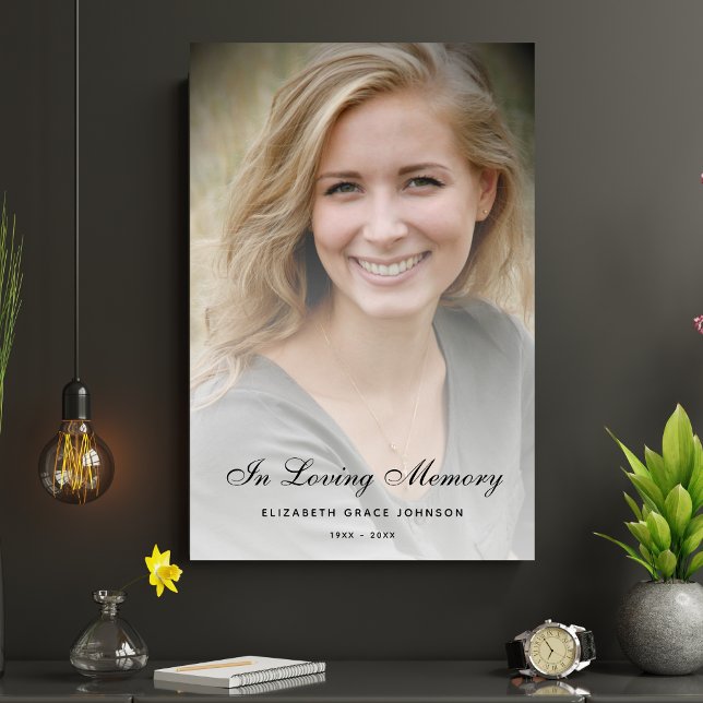 Personalised Modern Celebration of Life Funeral Poster (Custom Photo Memorial Poster)