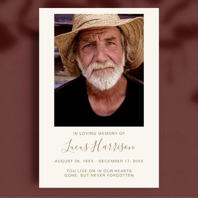 Personalised Modern Celebration of Life Funeral Poster (Custom Photo Memorial Poster)