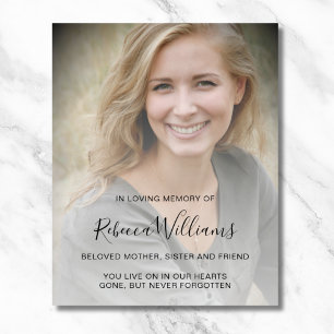 Personalised Modern Celebration of Life Funeral Poster