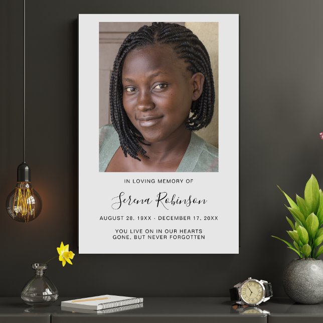 Personalised Modern Celebration of Life Funeral Poster (Photo Memorial Poster)