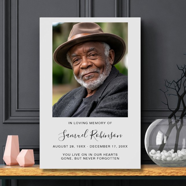 Personalised Modern Celebration of Life Funeral Poster (Creator Uploaded)
