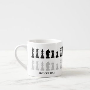 Personalised Modern Chess Piece Game  Espresso Cup