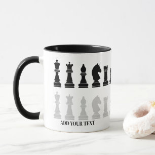 Personalised Modern Chess Piece Game Mug