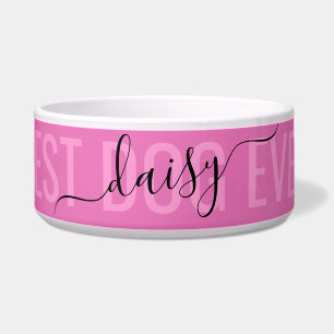 Personalised Modern Chic Script Best Dog Ever Pink