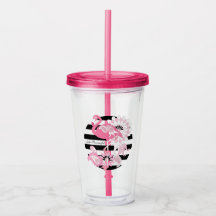 Personalised Modern Chic Tropical Pink Flamingo