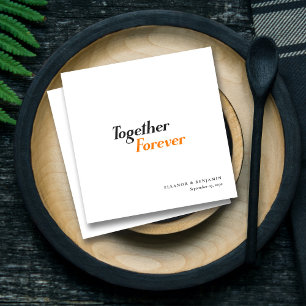 Personalised Modern Chic Wedding Napkins
