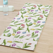 Personalised Modern Colourful Tulip Floral Pattern