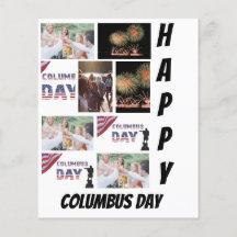 Personalised Modern Columbus Day 9  Photo Collage