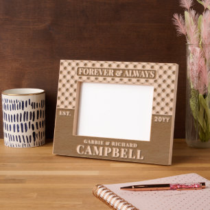 Personalised Modern Couple Wedding and Anniversary Etched Frames