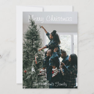 Personalised Modern Custom Christmas Family Photo 