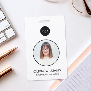 Personalised Modern Custom Employee Photo ID ID Badge