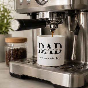 Personalised Modern DAD Espresso Mug