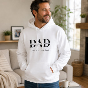 Personalised Modern DAD White Hoodie