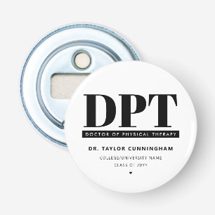 Personalised Modern DPT Doctor of Physical Therapy Bottle Opener