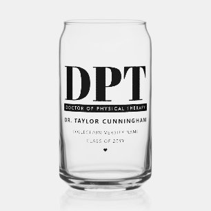 Personalised Modern DPT Doctor of Physical Therapy Can Glass
