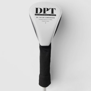 Personalised Modern DPT Doctor of Physical Therapy Golf Head Cover