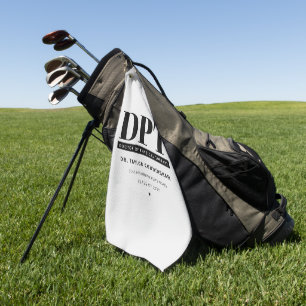 Personalised Modern DPT Doctor of Physical Therapy Golf Towel