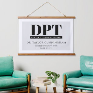 Personalised Modern DPT Doctor of Physical Therapy Hanging Tapestry