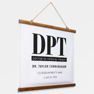 Personalised Modern DPT Doctor of Physical Therapy Hanging Tapestry