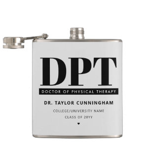 Personalised Modern DPT Doctor of Physical Therapy Hip Flask