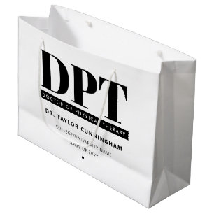 Personalised Modern DPT Doctor of Physical Therapy Large Gift Bag