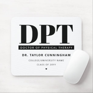 Personalised Modern DPT Doctor of Physical Therapy Mouse Mat