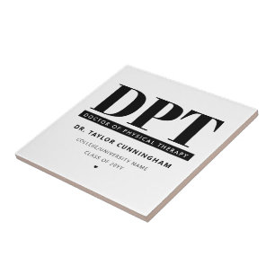 Personalised Modern DPT Doctor of Physical Therapy Tile